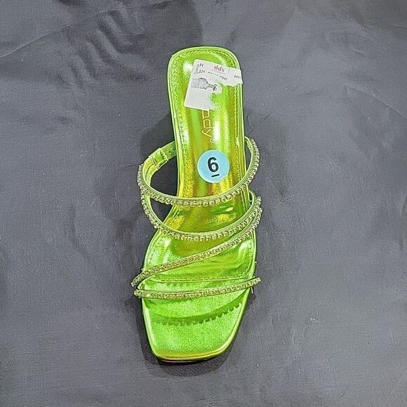 BRAND NEW UNILODY MULTI-STRAP SLIP-ON SQUARE TOE BLOCK  HEEL SANDAL - Picture 6 of 16